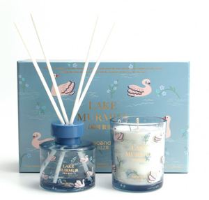 Ensemble cadeau diffuseur de parfum et bougie parfumée ABCDE Floral Brook Rabbits, aromathérapie, décoration d'intérieur - Product Image 2