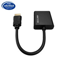 Vente en gros de convertisseur de câble audio vidéo HDMI vers VGA Adaptateur HDMI vers VGA pour ordinateur de bureau projecteur moniteur d'ordinateur