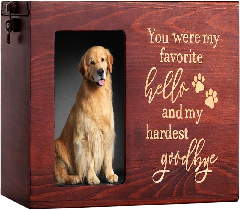 Pet Memorial Box Large Wooden Urn