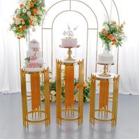 Support à fleurs de mariage moderne en métal doré LEXI, vente chaude, 70/80/90 cm, personnalisable pour les événements de mariage, décoration de table de haute qualité