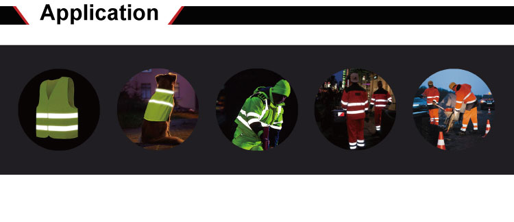 Hi vis custom segmented safety products reflective material fabric tape for clothing