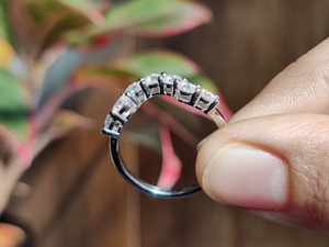 New Design Custom Marquise Cut Eternity Band IGI Certified Wedding Band for Her <b>Stacking</b> <b>Ring</b> Women Handmade Jewelry - Product Image 5