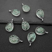 Porte-clés en résine avec trèfle à quatre feuilles séché véritable, pendentif porte-bonheur, spécimen végétal, breloque pour la fabrication de bijoux DIY pour femmes