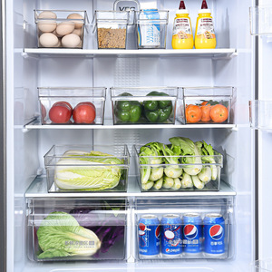 Refrigerator <b>Freezer</b> Drawer Organizer Rectangle Food Storage <b>Box</b> With Lattice For Egg And Vegetable Preservation - Product Image 3
