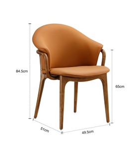 <b>Dining</b> Room Restaurant Lounge Armless Upholstered Wooden <b>Chair</b> With Pu Leather Cushion Seat Dinning <b>Chair</b> - Product Image 6