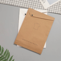 Sacs postaux auto-adhésifs en papier kraft recyclé, enveloppes imperméables pour t-shirt pour vêtements et chaussettes en option