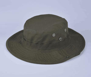 Chapeau de pêcheur unisexe en toile unie avec cordon de serrage, idéal pour le camping, la pêche, la randonnée, la jungle, le camouflage, les voyages et le quotidien - Product Image 3