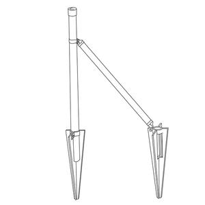 Anclaje de poste galvanizado para cercado de jardín - Product Image 1