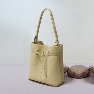 New custom logo designer vintage women's <b>handbag</b>, genuine leather women's bucket bag - Product Image 5