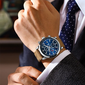 Reloj de Pulsera de Lujo para Hombre, Modelo 932, Estilo Ejecutivo, Alta Calidad, Resistente al Agua, Cronógrafo, Luminoso, Movimiento de Cuarzo, Informal - Product Image 6