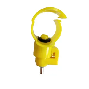 J-Lock Water Drinking Plastic Round Pipe Yellow Chicken Nipple Drinker with Card PH-23