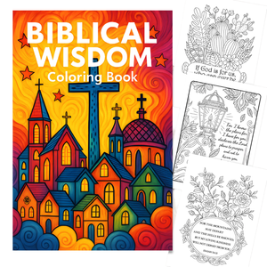 Libro da Colorare con Saggi Biblici, Libro d'Arte a Tema Religioso con Disegni Ispiratori per Adulti, Copertina Morbida, Carta Patinata - Product Image 1