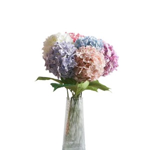 Flor de hortensia artificial de seda para decoración de bodas en interiores, hortensia tipo lollipop - Product Image 5