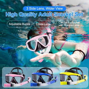 Profesyonel yüzmek dişli fabrika toptan dalış maskeleri ve cam lensler ile şnorkel seti - Product Image 3