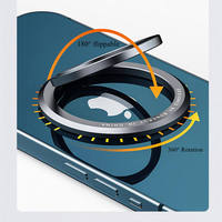 360 °   Support magnétique rotatif pour téléphone, béquille pliable, support de doigt pour iPhone Samsung, accessoires pour téléphone