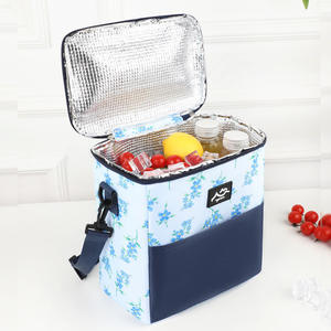 Sac à lunch isolé de grande capacité Nouveau style imprimé Sac de pique-nique frais Simple couleur unie pour le bureau en plein air - Product Image 3