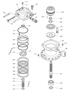 DH215 DH220 DH225 DX225 Daewoo Doosan ekskavatör kazıcı parçaları için salıncak Motor döner cihaz m2m2k1045024 K1000697A 2401-9099C - Product Image 4