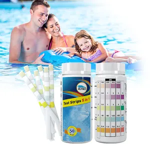 Single Blister Easy To Read Easy To Use 5 Way Swimming Pool Test Strip Swimming Pool Water Test Water Quality Test Kits