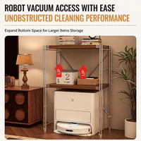 Meuble de rangement au sol extensible à grande hauteur, support surélevé pour robot aspirateur, idéal pour balcon, salon, salle de sport