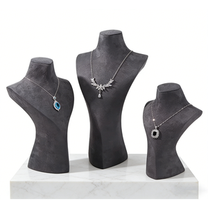 Expositor de Joyería de Lujo Único de Fábrica: Maniquí de Terciopelo para Collares y Busto de Exhibición de Joyas - Product Image 2
