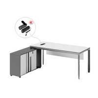 Bureau d'ordinateur en forme de L, design ergonomique de luxe, mobilier de bureau personnalisé, mobilier d'entreprise moderne, table d'écriture en vente
