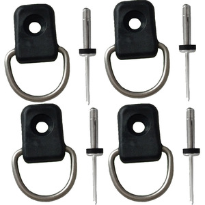 Boucles en forme de D en acier inoxydable avec rivets pour kayak, bateau, utilisation en extérieur, paquet de 4 - Product Image 3
