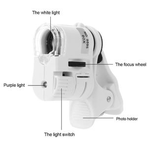 Loupe universel LED téléphone portable 60x, lentille optique Zoom optique Macro avec Micro caméra, Instrument optique avec sac 1 pièce - Product Image 4