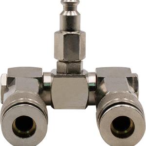 Venta Directa de Fábrica, Accesorios para Herramientas Neumáticas de Hierro Niquelado Estilo Americano, 3 en 1, Rotación de 360 Grados, Bidireccional - Product Image 4