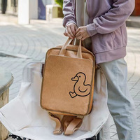 Sac pour ordinateur de transport en papier Dupont Tyvek marron écologique imprimé avec logo personnalisé sac à dos étanche pour ordinateur portable