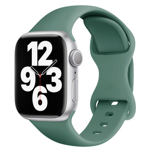 حزام ساعة رياضي من السيليكون السائل فائق الجودة لساعات <span class=keywords><strong>Apple</strong></span> iWatch Series 10، 9، 8، 7 مع إبزيم فراشة - Product Image 5