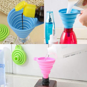 Socan Muitos tamanhos diferentes BPA Free Food Grade Cozinha Gadgets Ferramenta Utensílio Silicone Dobrável Funil Dobrável - Product Image 5