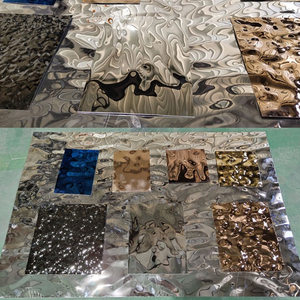 Placa de acero inoxidable con ondulación de agua de fábrica Foshan 2025, placa embellecedora de acero inoxidable, placas de acero inoxidable 304 - Product Image 5