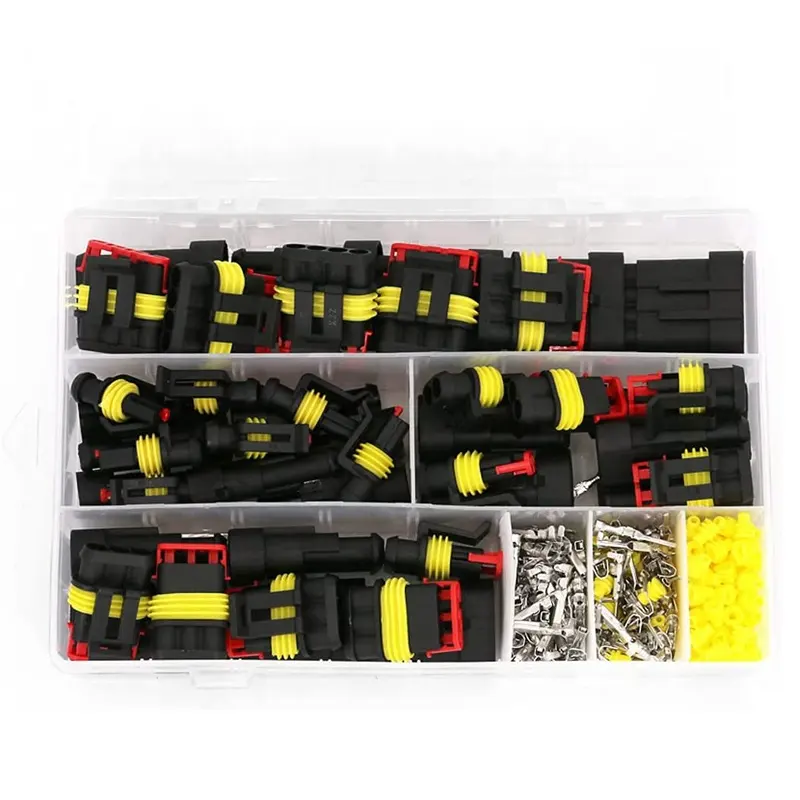 352Pcs Waterproof Car Motorcycle Auto Electrical Wire Connector Plug Kit Terminal Assortment 1 2 3 4 Pin Way