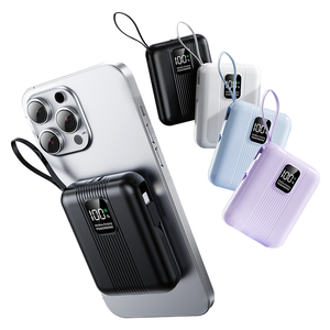 พาวเวอร์แบงค์ขนาดเล็กขายส่งสำหรับโทรศัพท์ พาวเวอร์แบงค์พกพาความจุสูง 10000mAh สำหรับ <span class=keywords><strong>iPhone</strong></span> 15 Pro Max ที่ชาร์จไร้สายแบบแม่เหล็ก - Product Image 4