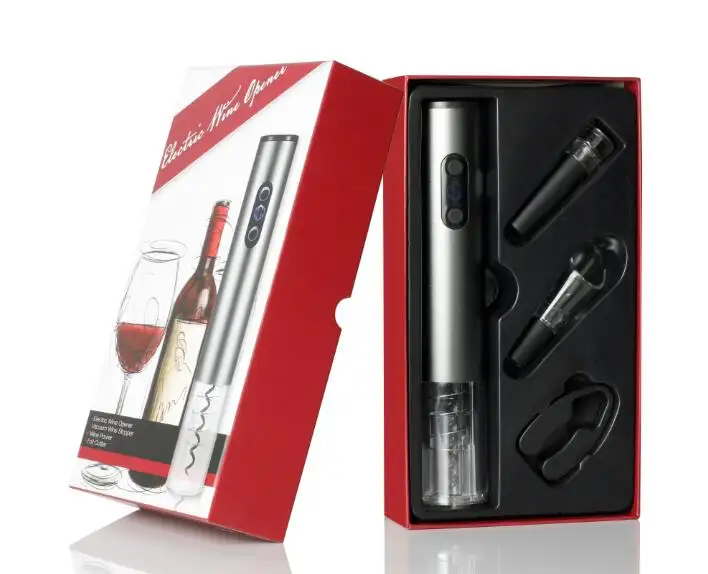 The New Business Ideas with Small Investment 4pcs Electric Wine Bottle Opener Kit 2022 Best Selling Product Gift Set Men