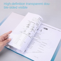 ZY9430 Classeur d'information A4 à dégradé de couleurs, 30/40 pages, organiseur de documents d'examen, dossier étudiant transparent et imperméable pour le bureau
