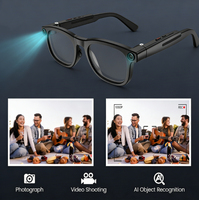 Lunettes Intelligentes IA de Traduction en Temps Réel, Design Barre, GPS, Android, OLED, en Plastique, pour Prise de Notes de Réunions, Photographie et Enregistrement Vidéo 1080p