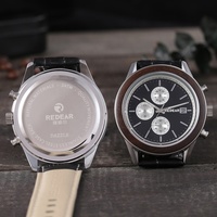 Jam Tangan Pria Mewah Warna Hitam Dengan Dial Kecil Jam Tangan Quartz untuk Pria Original
