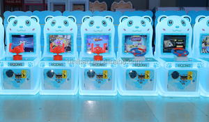 Máquina de Juegos Arcade Operada con Monedas para Niños, Serie Oso, con Juegos de Disparos/Carreras/Pesca, de Metal y Plástico, Versión en Inglés - Product Image 6