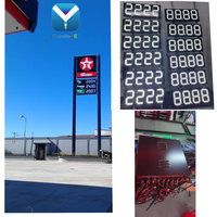 Affiche numérique infrarouge pour station-service en promotion avec affichage d'animations et de texte, indice de protection IP65
