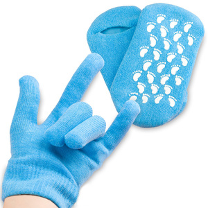 Jingwen Chaussons hydratants en gel rose Ensemble de chaussettes et gants colorés aux huiles essentielles SPA - Product Image 4