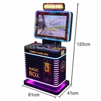 Borne d'arcade commerciale rétro à monnayeur, avec écran pliant de 22 pouces et cabinet métallique, pour jeux de combat en intérieur