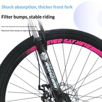 Vélo de montagne pour fille, vélo pour adultes, léger, portable, frein à disque double, suspension avant, amortisseur, vitesse variable, pour jeunes