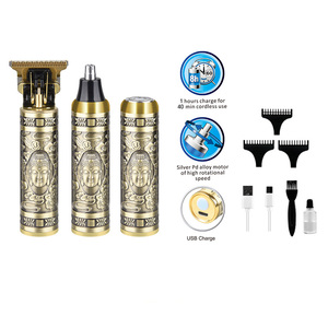 Vente chaude en gros T-blade électrique cheveux nez rasoir et tondeuse à barbe ensemble 3 en 1 pour usage corporel maison <span class=keywords><strong>ou</strong></span> professionnel hommes rasoirs - Product Image 4