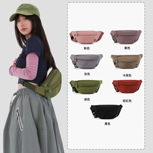 Nylon Chest Bag With Zipper Waterproof Outdoor Sports Running Waist Bag For Everyday Commuting Travel Crossbody Use - Product Image 2