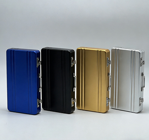 Estuche para Tarjetas de Visita de Aleación de Aluminio Premium, Diseño de Mini Maleta, Compacto, Personalizado, para Regalo - Product Image 3