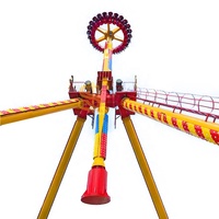 Manège Pendulaire à 360 Degrés pour Fêtes Foraines - Jeu Rotatif Intérieur/Extérieur en Fibre de Verre et Métal pour Centres Commerciaux