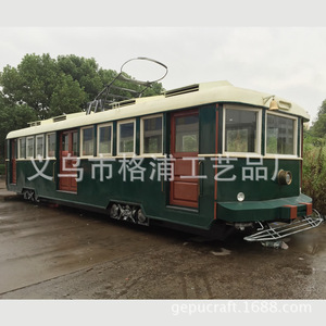 Custom 1:1 Vintage Electric <b>Train</b> Model <b>Outdoor</b> Metal Shopping Mall Coffee Kiosk - Product Image 5