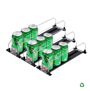 Fournitures de supermarché grand poussoir automatique conception d'arc en plastique boule à ressort lisse poulie étagère poussoir réglable entrepôt - Product Image 2