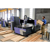 Nouvelle machine de découpe et de gravure CNC robuste pour le bois, double tête, course 1300x2500mm, haute précision, oscillation CCD